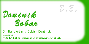 dominik bobar business card