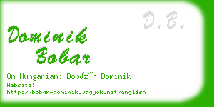 dominik bobar business card